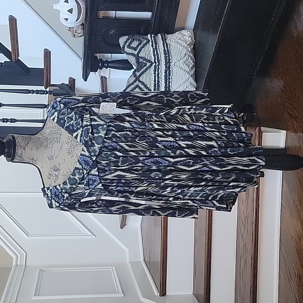 NWT Free People Tunic Top S Off Shoulder  & Curved Hem Flowy